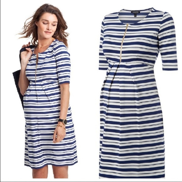 Isabella Oliver Dresses & Skirts - Isabella Oliver Beaumont Stripe Maternity Dress